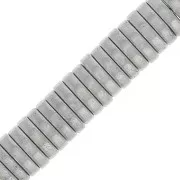 Perles rondelles Heishi - disque plat imitation Hématite 4x1 mm - Rhodié x20