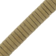 Perles rondelles Heishi - disque plat imitation Hématite 4x1mm - Golden mat x20