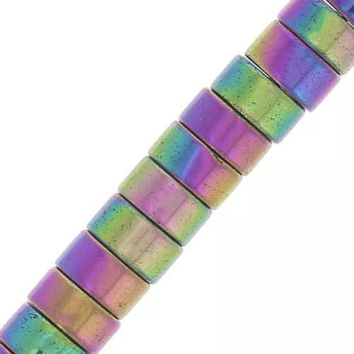 Perles rondelles Heishi - imitation Hématite 4x2 mm - Iris x20