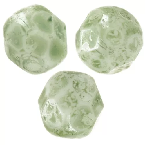 Facettes 6 mm Vert Marbré x25