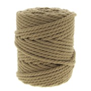 Bobine de cordon en polyester recyclé pour macramé extérieur 9 mm - Naturel x40m