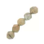 Perles hexagonales 8 mm pierre gemme - Serpentine x10