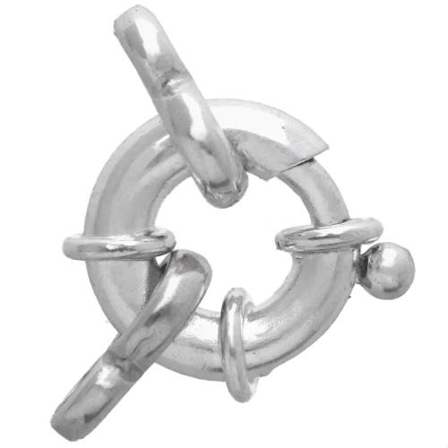 Fermoir Bouée pour bracelet ou collier 13 mm - Argent 925 x1