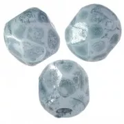 Facettes 3 mm Chalk White Green Blue Marble x50