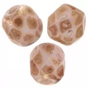 Facettes 3 mm Chalk White Brown Marble x50