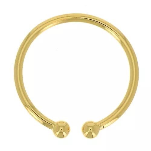 Bague fine réglable avec 2 petites boules - Doré à l'or fin x1