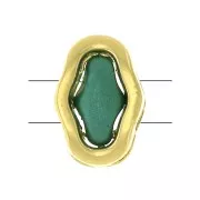 Intercalaire 2 trous - Halo Beads pour SuperDuo - 8x5.5 mm - Doré x1