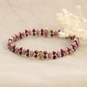 Intercalaire 2 trous - Halo Beads pour SuperDuo - 8x5.5 mm - Doré x1