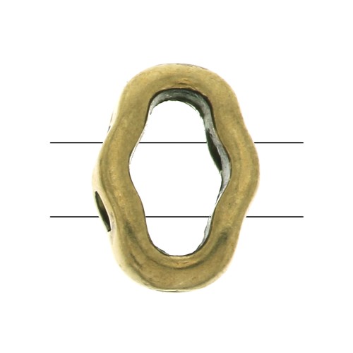 Intercalaire 2 trous - Halo Beads pour SuperDuo - 8x5.5 mm - Bronze x1