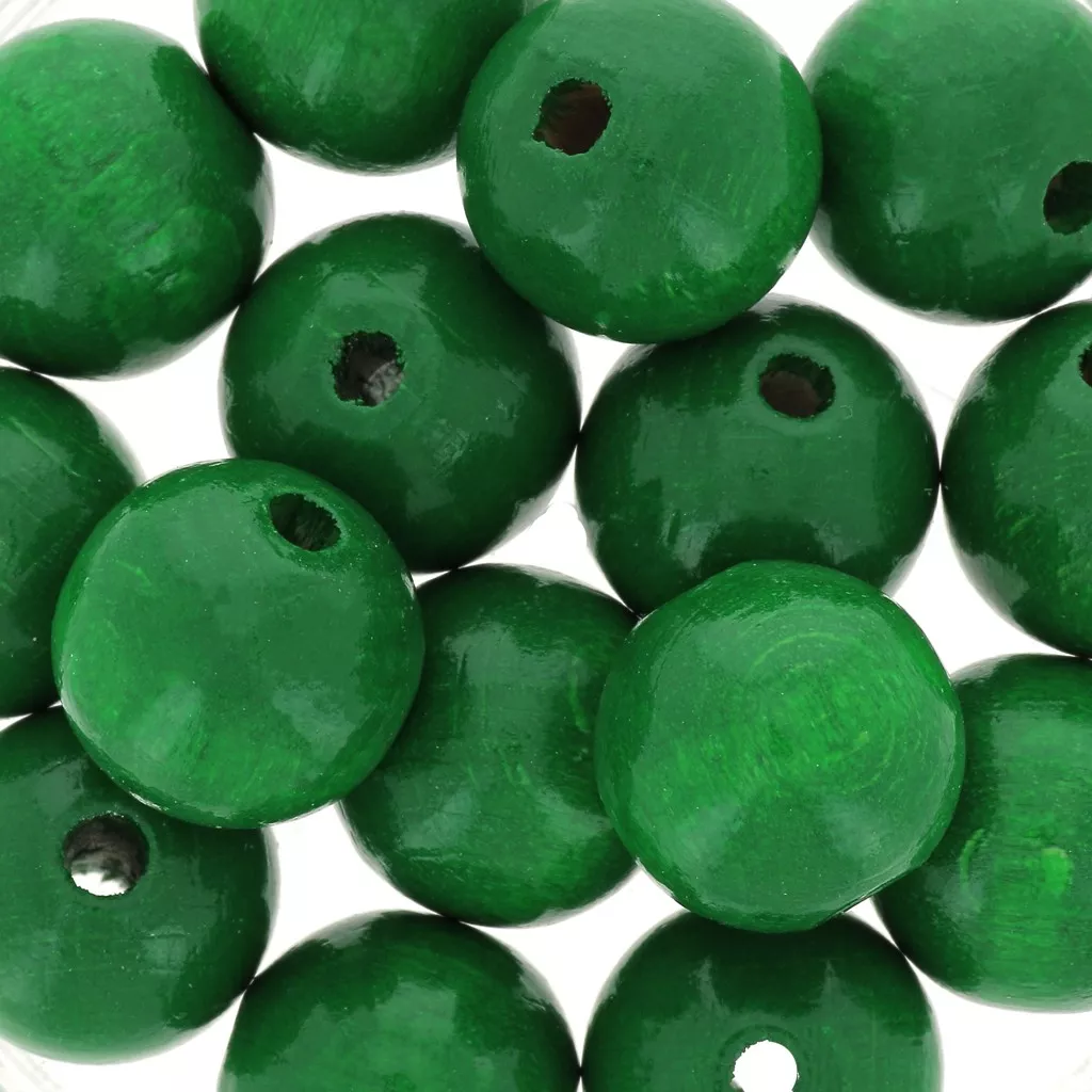 Assortiment de perles en bois - Vert - Orange x50g - Perles & Co