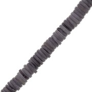 Perles rondelles Heishi nacre teintée 7 mm - Violet foncé x40cm