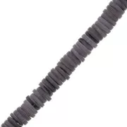 Perles rondelles Heishi nacre teintée 7 mm - Violet foncé x40cm