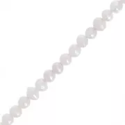 Perles d'eau douce rondelles irrégulières 4x3 mm - Blanc nacré x35cm