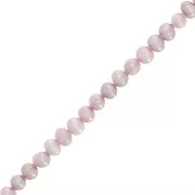 Perles d'eau douce olives irrégulières 6x5 mm - Rose nacré x34cm