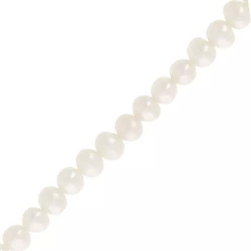 Perles d'eau douce baroques irrégulières 4x5 mm - Grade AA Blanc x39cm