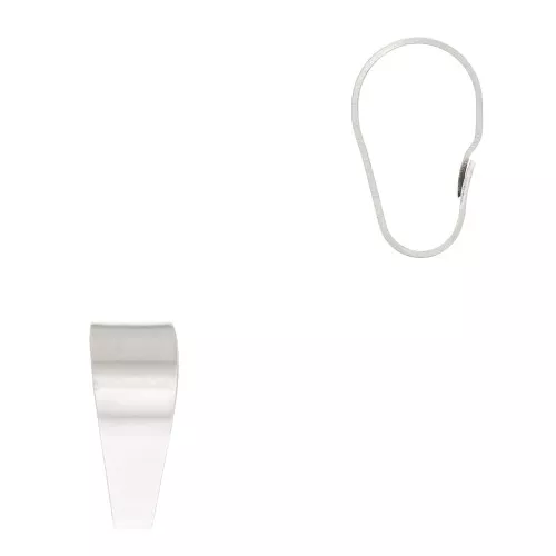 Attache pendentif 13 mm - Placage Argent fin vieilli x1