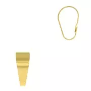 Attache pendentif 13 mm - Doré à l'or fin x1