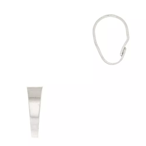 Attache pendentif 10.5 mm - Placage Argent fin vieilli x1