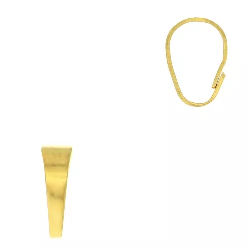 Attache pendentif 10.5 mm - Doré à l'or fin x1