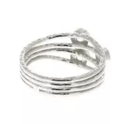 Bague 3 sertis pour cabochon 3 mm - Taille 50 - Argent 925 x1