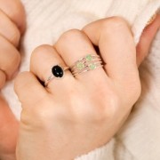 Bague 3 sertis pour cabochon 3 mm - Taille 52 - Argent 925 x1