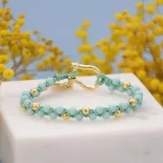 Fil de jade / Fil nylon tressé 0.8 mm Vert Mousse x2.90 m