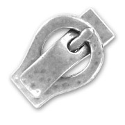 Fermoir crochet ceinture 32 mm Placage Argent fin vieilli x1|raw }}