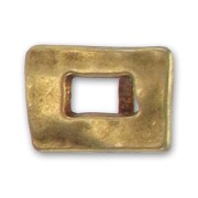 Poussoir rectangle pour cuir Regaliz 20 mm bronze x1