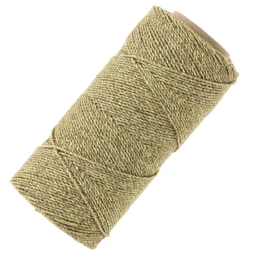 Bobine de fil ciré Linhasita pour micro macramé 1.2 mm - Doré (Ouro) x164m