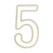 Moule silicone pour réaliser le chiffre 5 en résine 41x18 mm x1|raw }}