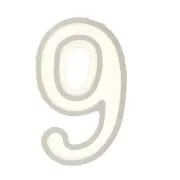 Moule silicone pour réaliser le chiffre 9 en résine 40x22 mm x1