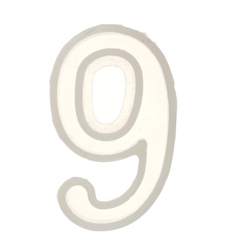 Moule silicone pour réaliser le chiffre 9 en résine 40x22 mm x1