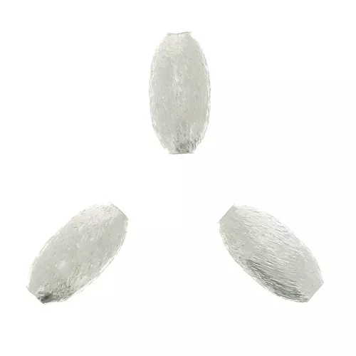 Perles olive diamantées 5x3 mm argenté x10