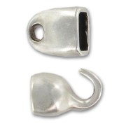 Fermoir crochet pour cuir Regaliz Placage Argent fin vieilli x1