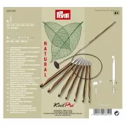 Assortiment de 8 crochets Tunisien interchangeable en bois 3.5 à 8 mm et 4 cables