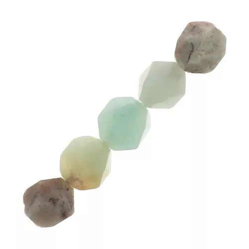 Perles hexagonales 6 mm pierre gemme - Serpentine x15