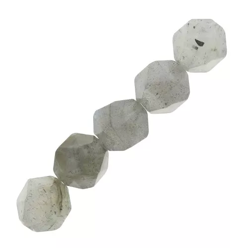 Perles hexagonales 6 mm pierre gemme - Labradorite x15