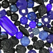 Assortiment de perles de bohème - Cobalt x50g|raw }}