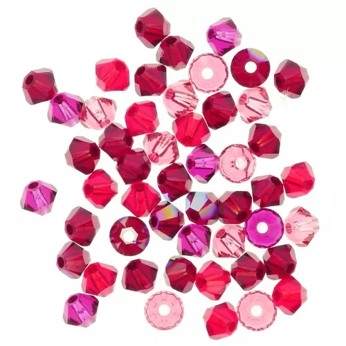Mix de Toupies en cristal PureCrystal 5328 3 mm Rouge x50