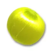 Perles satin 14 mm Jaune Fluo x4