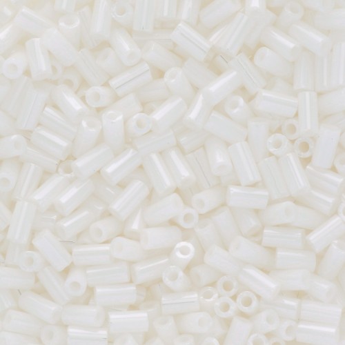 Bugles Toho 3 mm TB-01-121 - Opaque White Luster x10g
