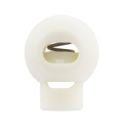 Arrêt cordon boule en plastique - Stop cordon à ressort - 18 mm Blanc x1|raw }}
