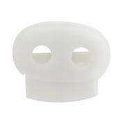 Arrêt cordon plat double trou de 3.6 mm - Stop cordon - Blanc x1|raw }}