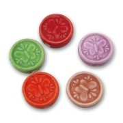 Assortiment de palets 17 mm décor papillon x10|raw }}