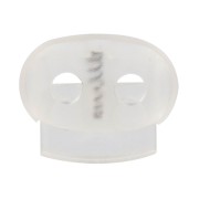 Arrêt cordon plat double trou de 4.3 mm - Stop cordon - Transparent x1|raw }}