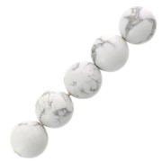 Perles rondes 6 mm pierre gemme - Howlite x15|raw }}