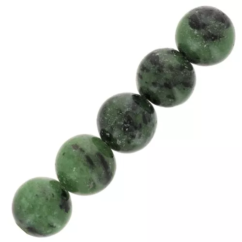 Perles rondes 6 mm pierre gemme - Rubis Zoisite x15