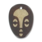 Pendentif Masque africain en os 31 mm x1