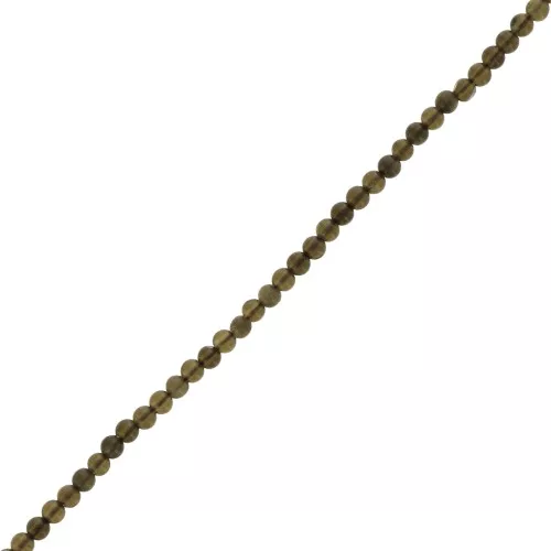 Perles rondes 2 mm pierre gemme - Obsidienne mouchetée x40cm