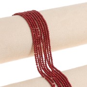 Perles rondes 2 mm pierre gemme - Jaspe Rouge x41cm